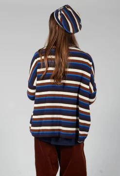 Pula Stripe Cardigan in Cannella