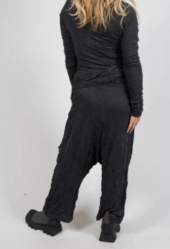 Pull On Crinkle Trousers in Slate