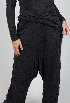 Pull On Crinkle Trousers in Slate