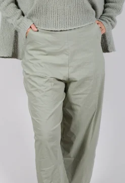 Pull On Cropped Fit Trousers in Defender