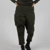 Pull On Drop Crotch Trousers with Cargo Pocket in Jungle