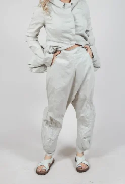 Pull On Drop Crotch Trousers in Moon