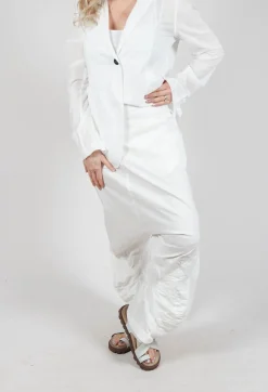 Pull On Drop Crotch Trousers in Starwhite