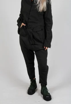Pull On Drop Crotch Trousers in Jungle Stripe
