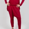 Pull on Drop Crotch Trousers in Sunset Cloud