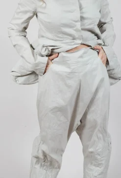 Pull On Drop Crotch Trousers in Moon
