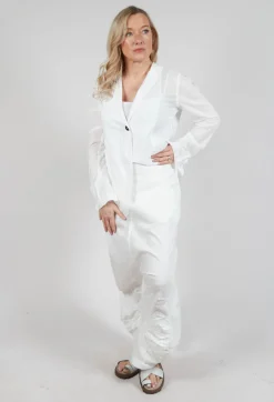 Pull On Drop Crotch Trousers in Starwhite
