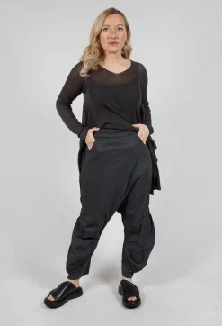 Pull On Drop Crotch Trousers in Asteroid