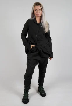 Pull On Drop Crotch Trousers in Jungle Stripe