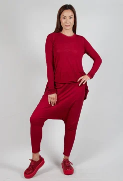 Pull on Drop Crotch Trousers in Sunset Cloud