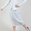 Pull On Fitted Skirt in Grey Print
