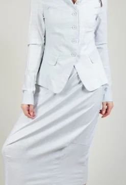 Pull On Fitted Skirt in Grey Print