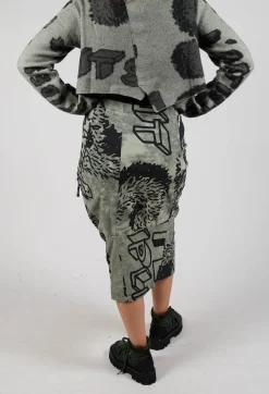 Pull On Pencil Skirt in Defender Big Print