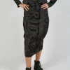 Pull On Pencil Skirt in Jungle Big Print