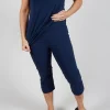 Pull On Pleat Front Trousers in Navy