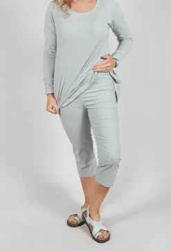 Pull On Pleat Front Trousers in Grey