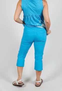 Pull On Pleat Front Trousers in Malibu