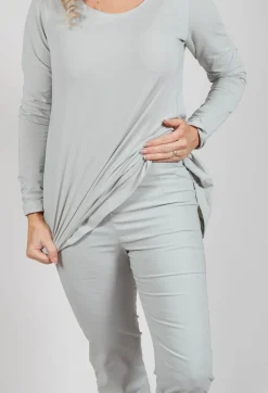 Pull On Pleat Front Trousers in Grey
