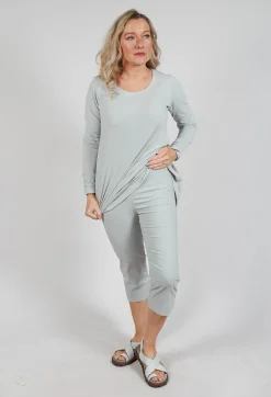 Pull On Pleat Front Trousers in Grey