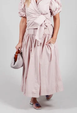 Pull on Pleated Skirt in Pink