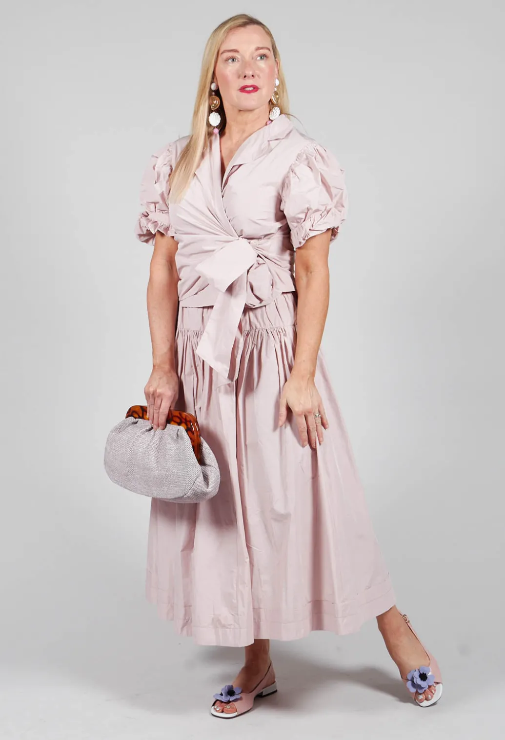 Pull on Pleated Skirt in Pink