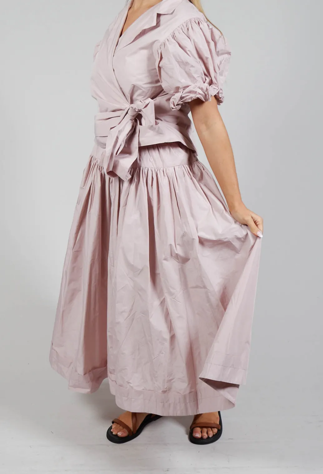 Pull on Pleated Skirt in Pink