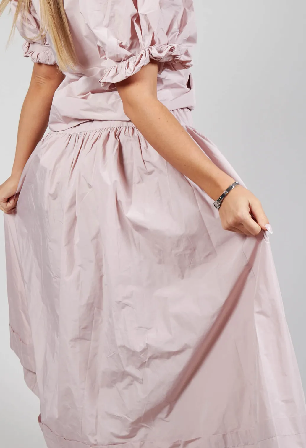 Pull on Pleated Skirt in Pink