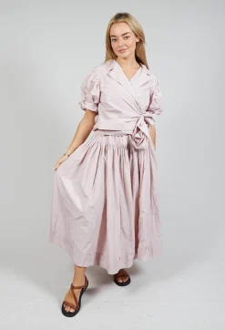 Pull on Pleated Skirt in Pink