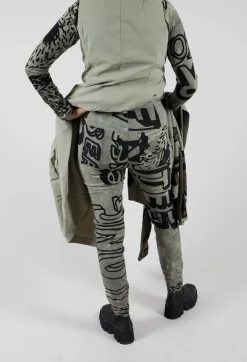 Pull On Skinny Trousers in Defender Big Print