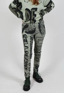 Pull On Skinny Trousers in Defender Big Print