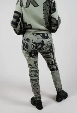 Pull On Skinny Trousers in Defender Big Print
