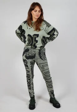 Pull On Skinny Trousers in Defender Big Print