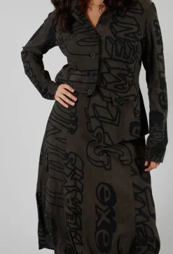 Pull On Skirt in Jungle Big Print