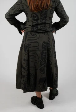 Pull On Skirt in Jungle Big Print
