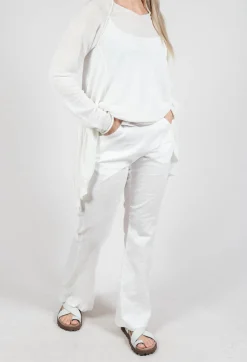 Pull On Slim Fit Trousers in Starwhite