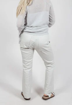 Pull On Slim Fit Trousers in Moon