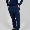 Pull On Slim Leg Trousers in Navy