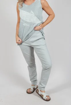 Pull On Slim Leg Trousers in Grey