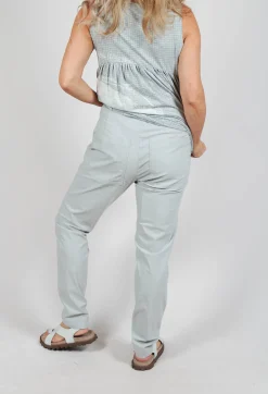 Pull On Slim Leg Trousers in Grey