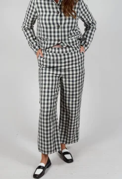 Pull On Trouser in Asfalto Check