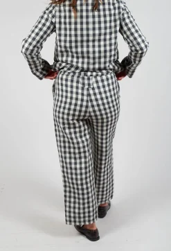 Pull On Trouser in Asfalto Check