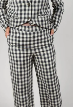 Pull On Trouser in Asfalto Check