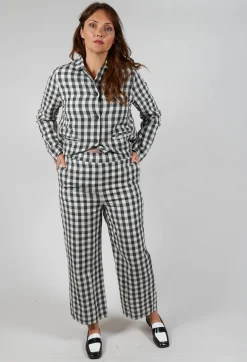 Pull On Trouser in Asfalto Check