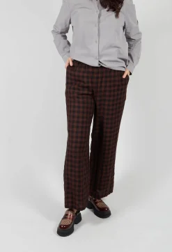 Pull On Trouser in Ebano Check