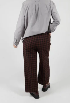 Pull On Trouser in Ebano Check