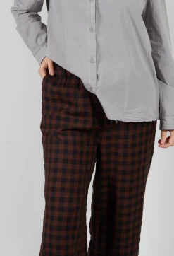 Pull On Trouser in Ebano Check