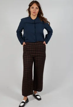 Pull On Trouser in Ebano Check