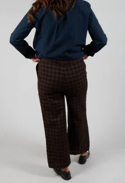 Pull On Trouser in Ebano Check