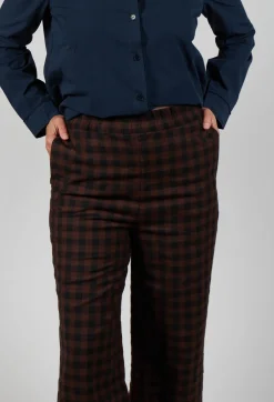 Pull On Trouser in Ebano Check