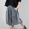 Pull On Tulip Skirt in Placed Black Print